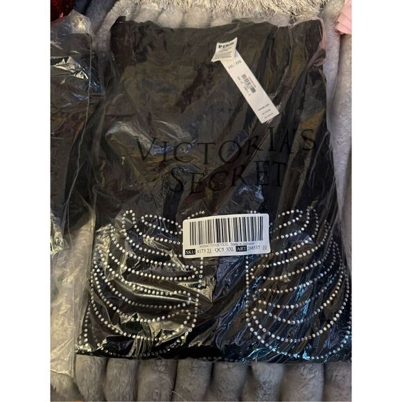 Victoria Secret PINK jumper Pajamas bling skeleton diamanté rhinestone  xxl nwt - Picture 4 of 4